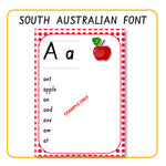 Alphabet Word Walls South Australian Font