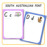 Alphabet Word Walls South Australian Font