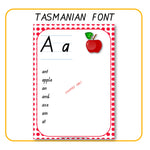 Alphabet Word Walls Tasmanian Font