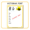 Alphabet word walls victorian font