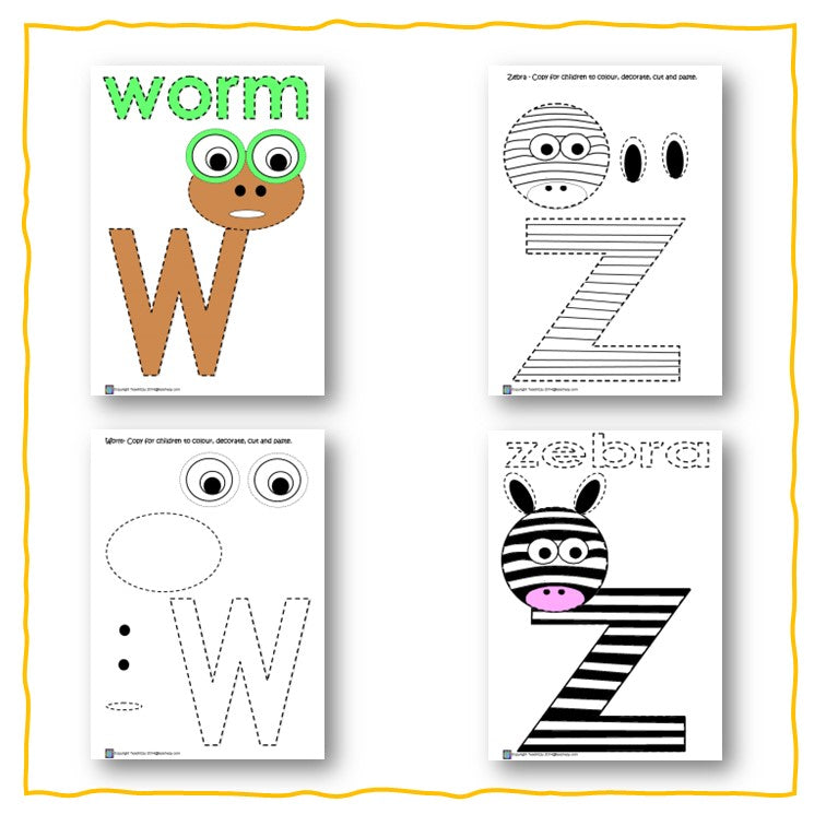 alphabet letter craft lowercase