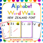 Alphabet Word Walls New Zealand Font